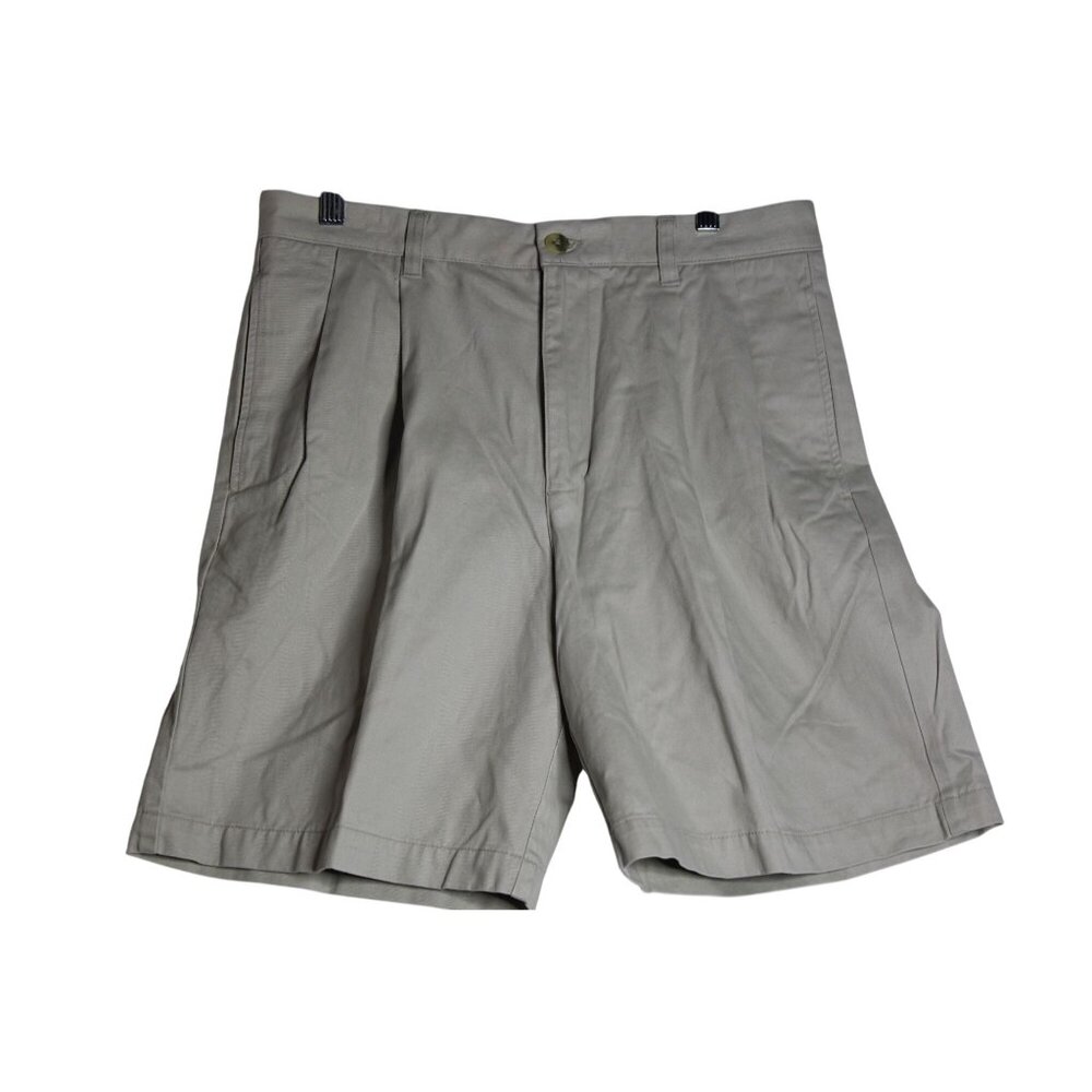 IZOD 0-4 Chino Double Pleat Golf Shorts Sportflex Waist Mens w32